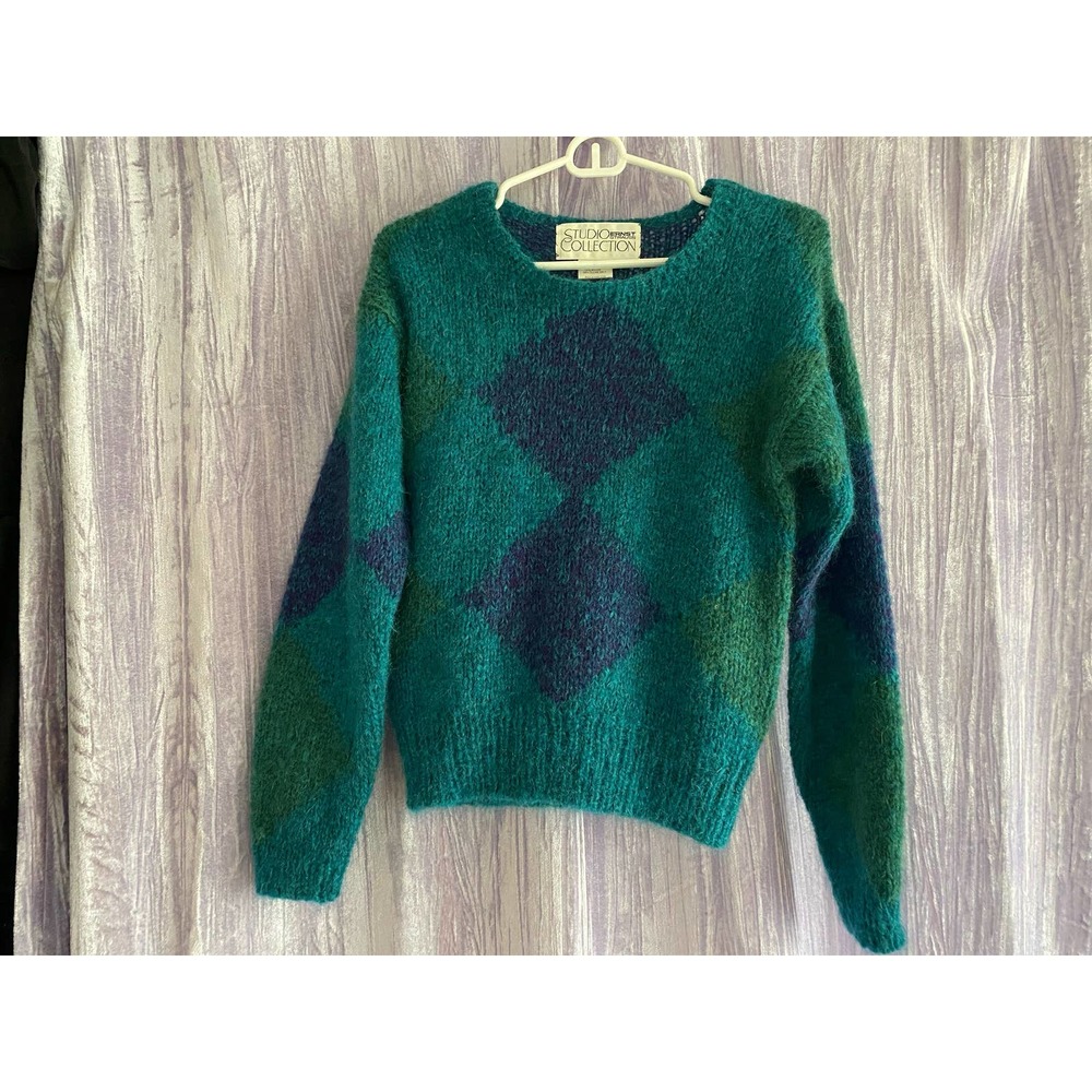 Vintage Studio Collection Ernst Strauss Kid Mohair colorful sweater